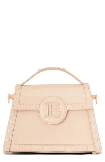 Balmain B-buzz Dynastie Leather Shoulder Bag In Pink