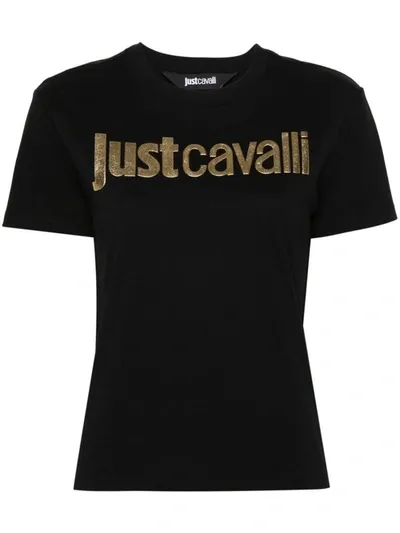 Just Cavalli T-shirts And Polos In Black