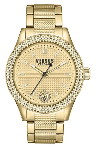 Versus Women's Bayside Three Hand Gold-tone Stainless Steel Watch 38mm