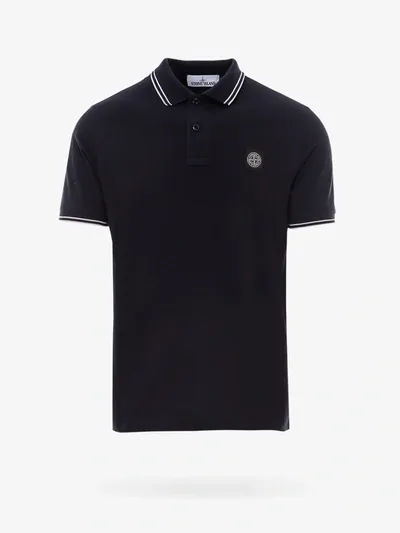 Stone Island Polo Shirt In Navy Blue