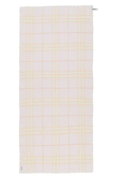 Burberry Giant Check Lightweight Wool Scarf In Cameo