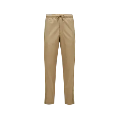 Moncler Collection Pantalon En Gabardine Et Laine In Beige