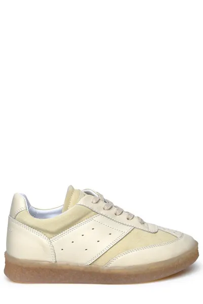 Mm6 Maison Margiela Panelled Lace In Beige