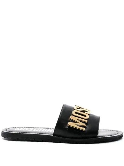 Moschino Sandals In Black