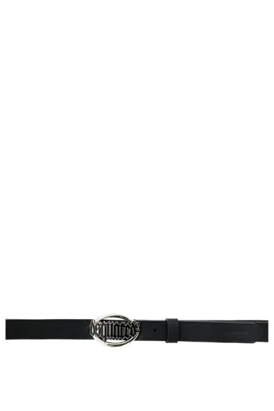 Dsquared2 Logo Plaque Buckle Belt In Black