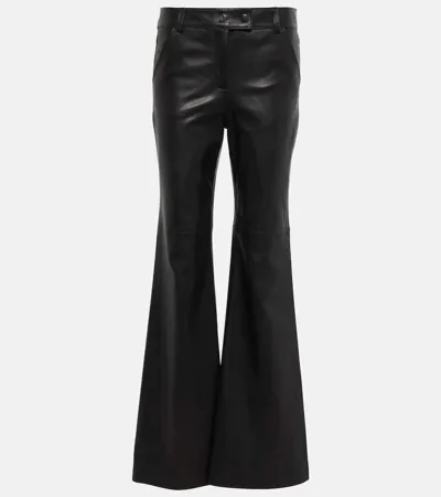 Dorothee Schumacher Sleek Statement Leather Straight Pants In Black