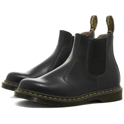 Pre-owned Dr. Martens' Dr.martens Vintage 2976 Chelsea Boot Made In England Quilon Schwarz