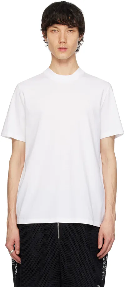 Jil Sander White Basic T-shirt In 100 White