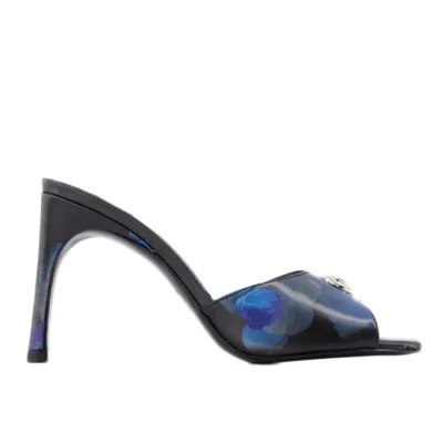 Coperni Holographic Logo Mules - Blue/black - Vegan Leather