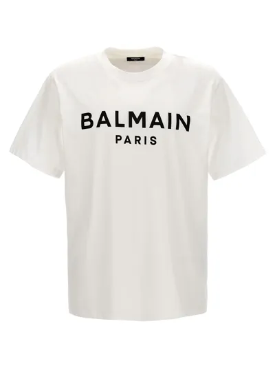 Balmain Logo Print T-shirt White/black