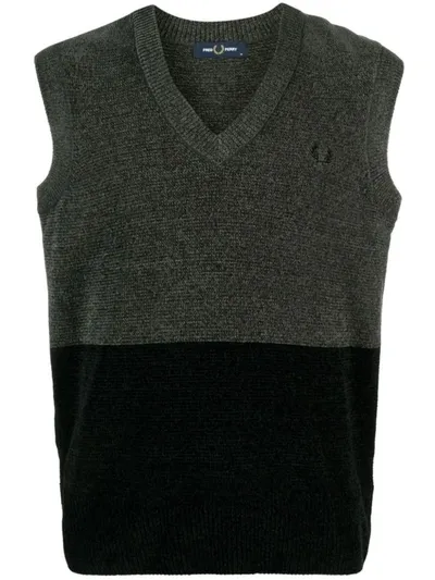 Fred Perry Fp Colorblock Chenille Tank Clothing In Green