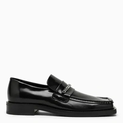 Martine Rose Chain Leather Loafers In Black