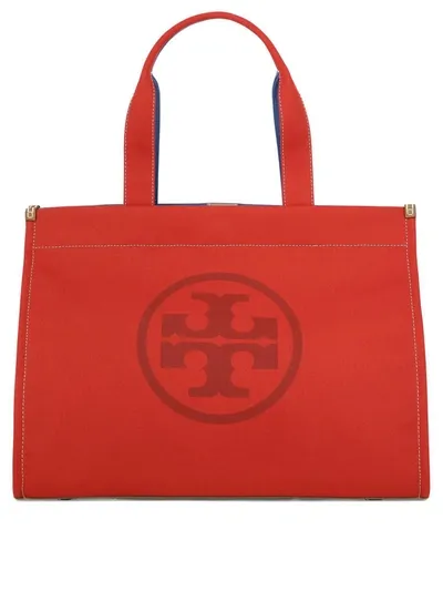 Tory Burch "ella Colour Block" Tote Bag In Red