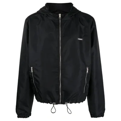 Coperni Horn Recycled Nylon Zip-up Jacket In Black