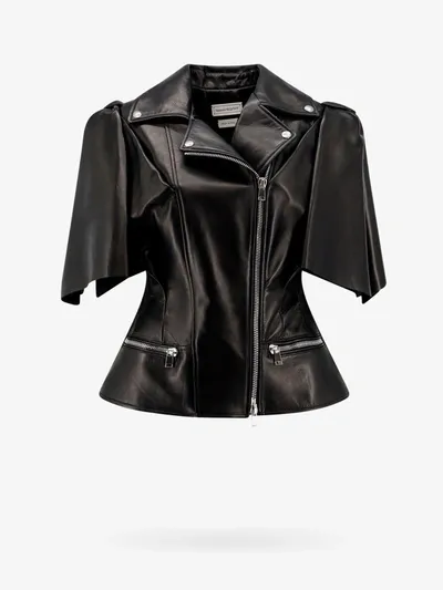 Alexander Mcqueen Jacket In Black