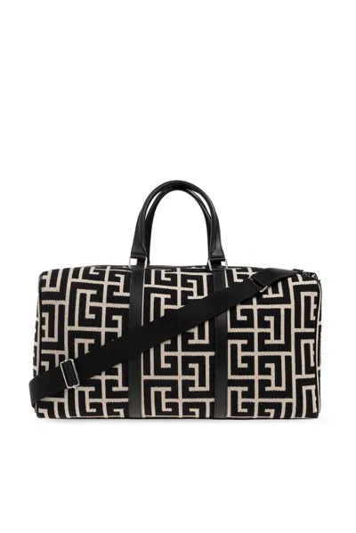 Balmain Monogram Jacquard Tote Bag In Multi