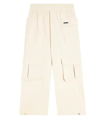 Monnalisa Kids' Straight-leg Cargo Trousers In Neutrals