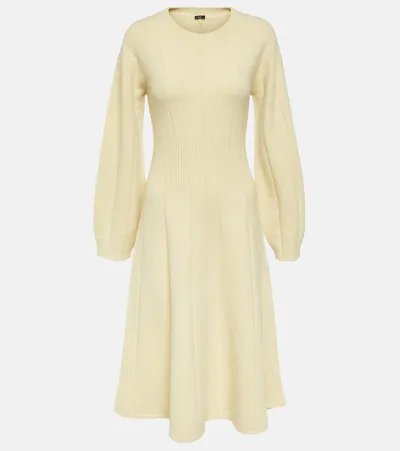 Joseph Soft Wool Dress In Pale Olive