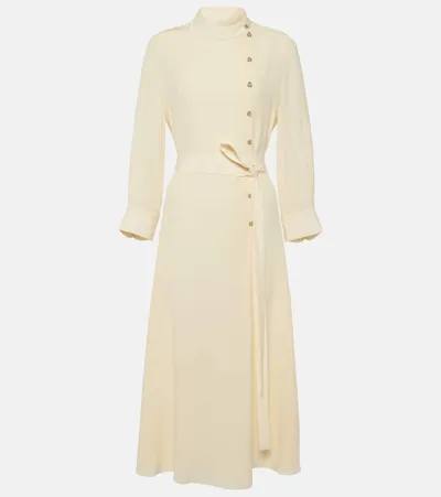 Chloé Silk Midi Dress In White