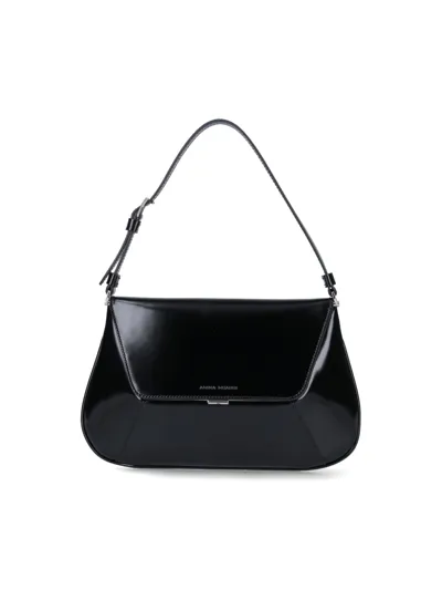 Amina Muaddi 'ami' Shoulder Bag In Black  