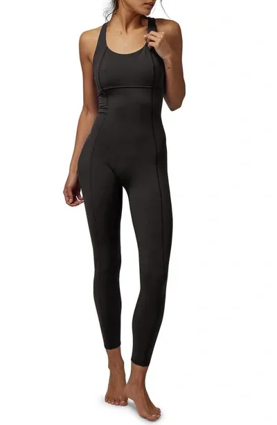 Spiritual Gangster Flaunt Dream Tech Eco Jersey 7/8 Bodysuit In Black