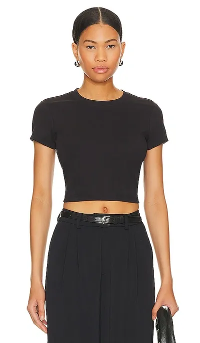 Cuts Tomboy Cropped Tee In Black