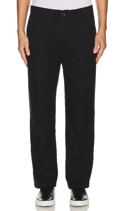 Thrills Hemp  Slacker Utility Pant In Black