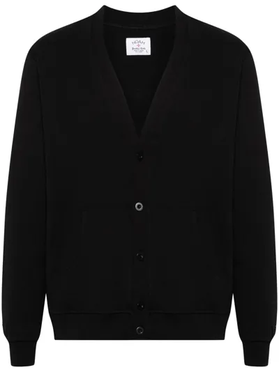 Noah Ny X The Cure Black Rugby Cotton Cardigan