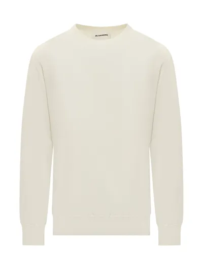 Jil Sander Sweater With Logo In Cornsilk