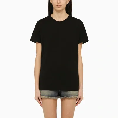 Isabel Marant Crew-neck Fine-ribbed T-shirt In Black