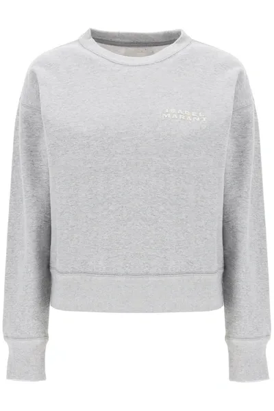 Isabel Marant Logo Embroidered Crewneck Sweatshirt In Gray