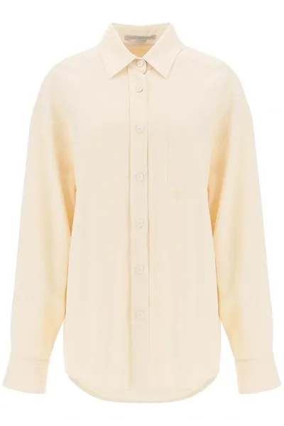 Stella Mccartney Oversized Shirt In Crepe Jersey In Multicolor