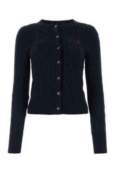 Polo Ralph Lauren Long Sleeve Cardigan In Blue