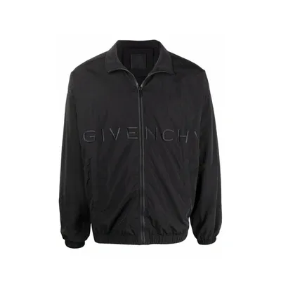 Givenchy Logo Windbreaker Jacket In Black