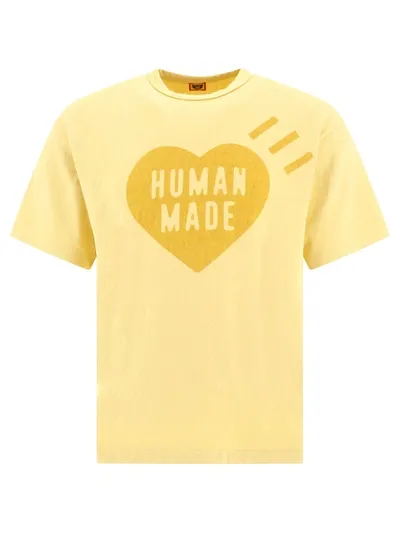 Human Made Logo Print T-shirt In Yellow