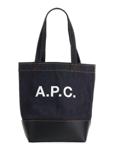 Apc A.p.c. Axel" Tote Bag In Blue