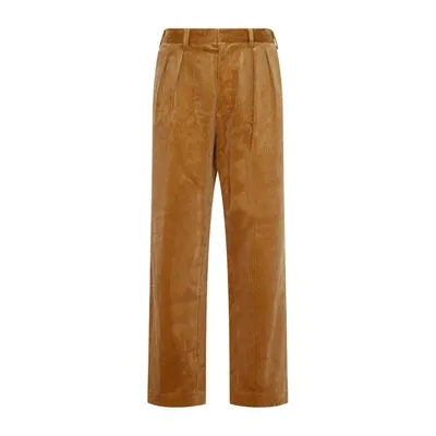 Bally Mens Camel Straight-leg Mid-rise Cotton-corduroy Trousers In U Camel