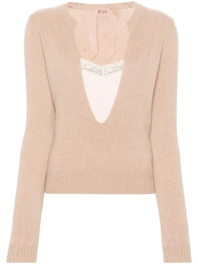 N°21 Sweaters In Nude & Neutrals