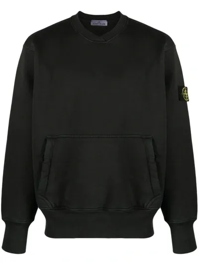 Stone Island Crewneck Sweatshirt Clothing In Black