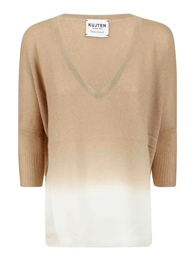 Kujten Gradient-effect Cashmere Jumper In Multicolour