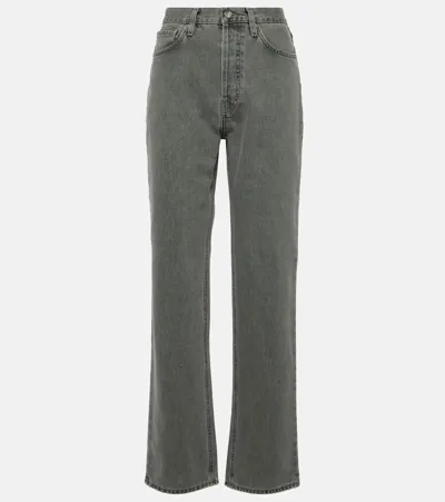 Totême High-rise Straight Jeans In Grey