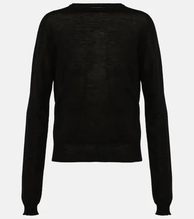 Rick Owens Maglia Wool Sweater In Black