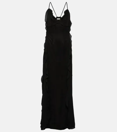 Simkhai Inaya Halter Cover Up Maxi Dress In Black