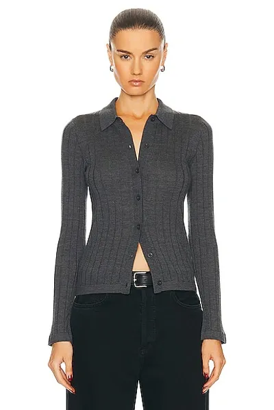 Nili Lotan Alivia Cardigan In Charcoal