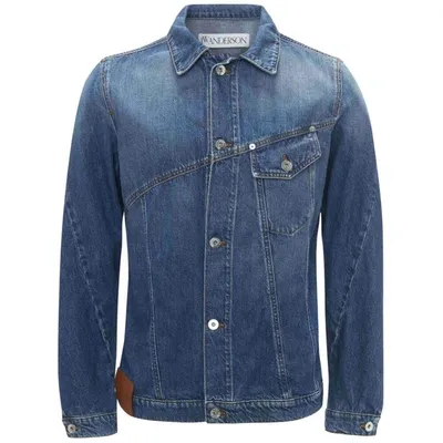 Jw Anderson Twisted Denim Jacket In Blue