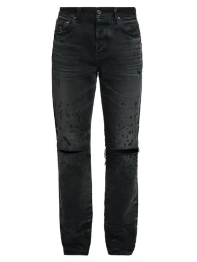 Amiri Men's Shotgun Straight-leg Jeans In Faded Black