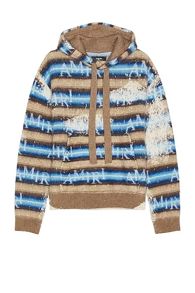 Amiri Staggered Striped Mohair And Wool-blend Hoodie In Multicolor