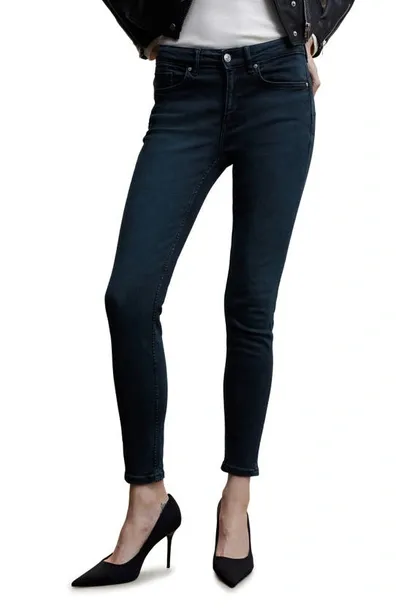 Mango Low Rise Skinny Jeans In Open Blue