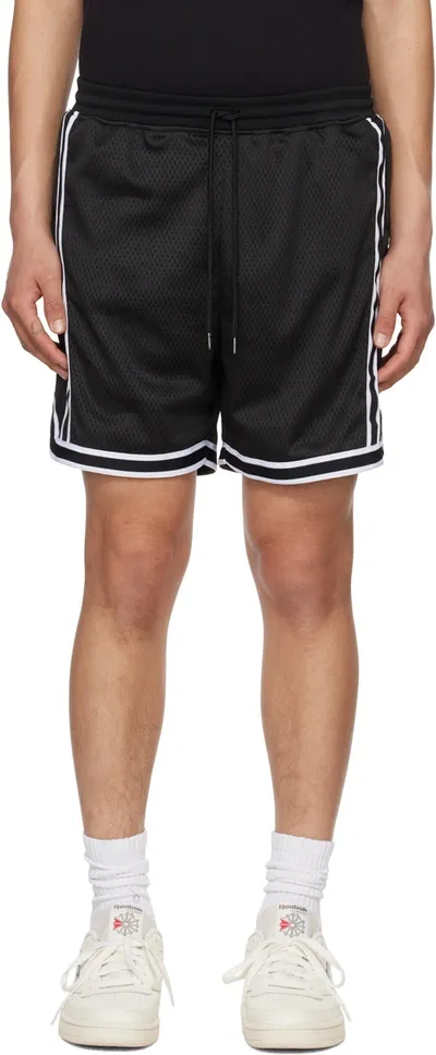 John Elliott Black Vintage Varsity Shorts