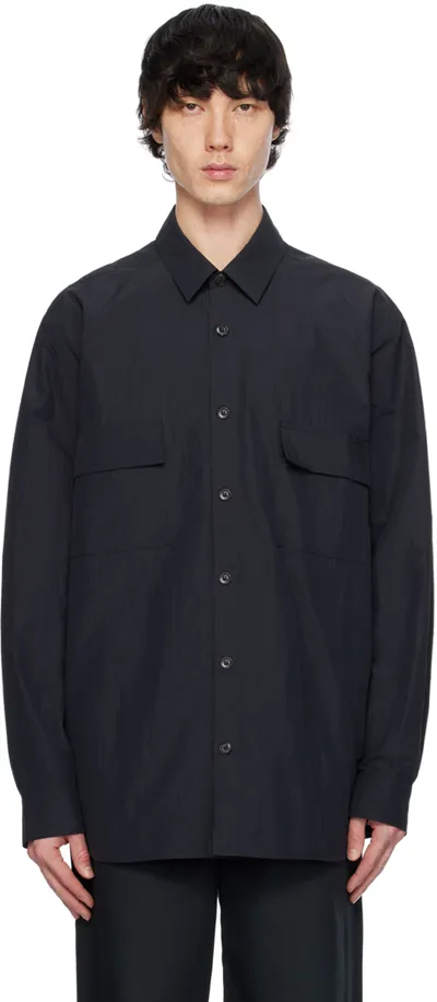 Nanushka Black Jari Shirt In Off Black